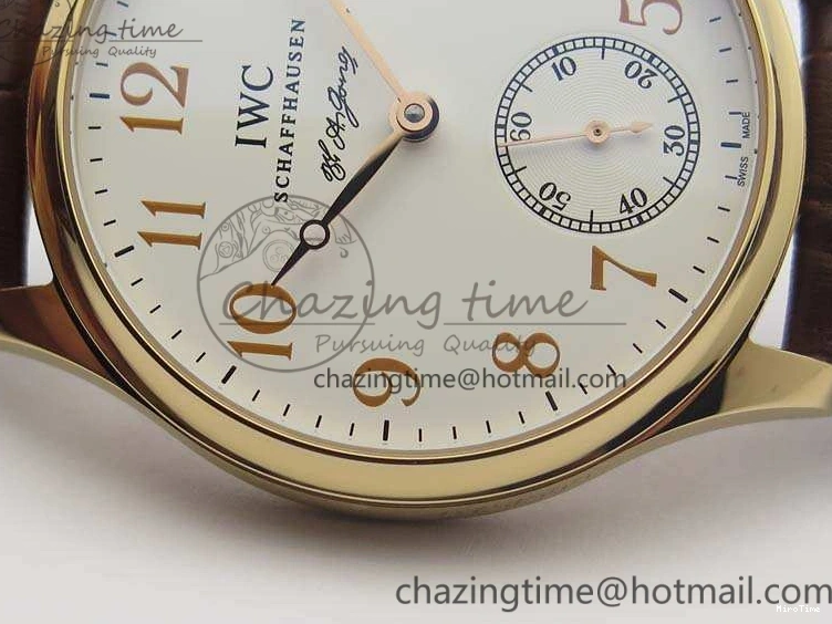 MIROTIME 0318 Effortless Portuguese Fa Jones IW544201 RG GSF 1:1 Best Edition White Dial On Leather Strap 7228